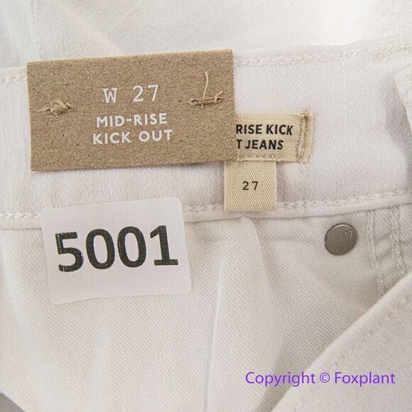 NEW Madewell Kick Out Crop Jeans in pure white, 27 - Picture 13 of 14